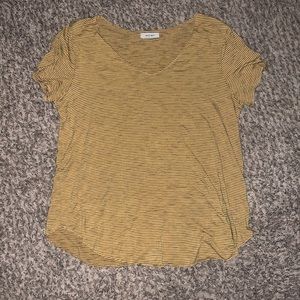 Mod Ref mustard yellow & black striped shirt